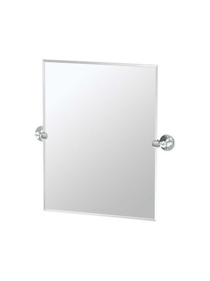 Caf√© Frameless Rectangular Mirror - 19 1/2 inch x 24 inch in Polished Chrome.